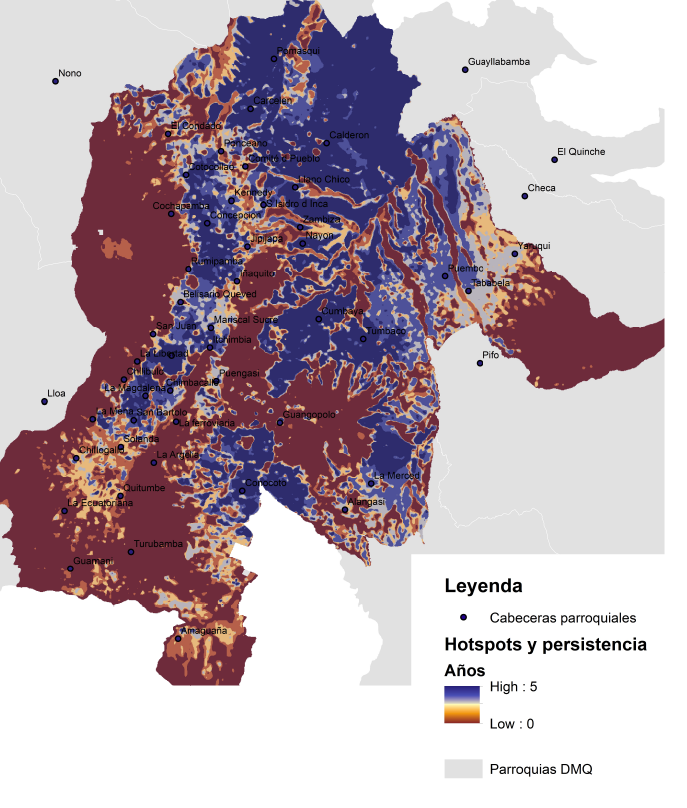Persistencia Islas de calor en DMQ Persistencia Islas de calor en DMQ
